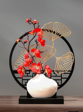 中式陶瓷客厅桌面过新年摆件