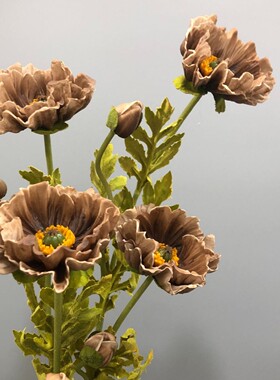 仿真花PU罂粟花露莲冰岛