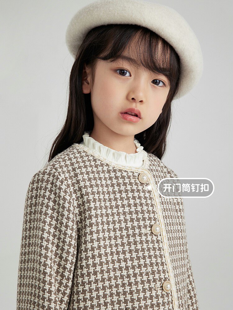茵曼童装2021新款中大女童洋气秋装 茵曼致汇普通外套
