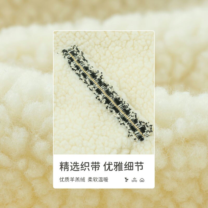 茵曼童装女童2021新款羊羔绒大衣 茵曼致汇棉袄/棉服