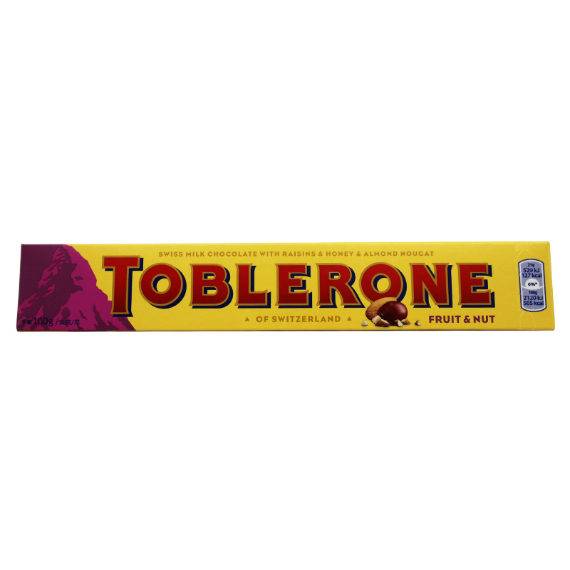 toblerone瑞士黑葡萄牛奶白巧克力 启佳食品黑巧克力