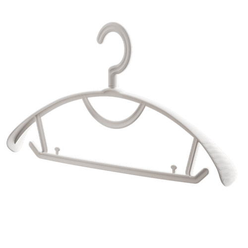 衣架无痕家用防滑晾衣架衣服撑子阳台加厚塑料大衣宿舍白色衣架子 - 图3