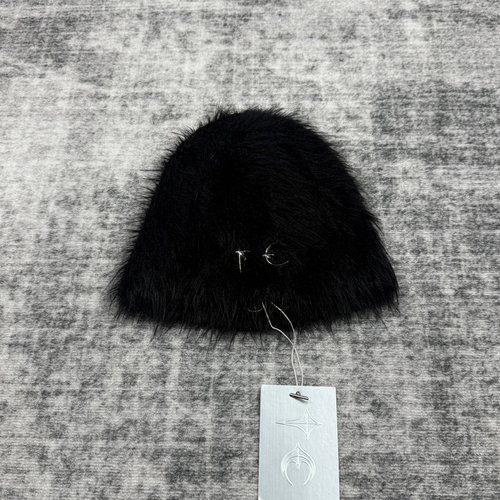 Thug Club 24fw 金属星月logo海马毛毛绒针织冷帽保暖套头帽韩国 - 图2