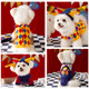Autumn and winter dog clothes crazy circus cross-dressing checkerboard knitted sweater small dog teddy pet clothing