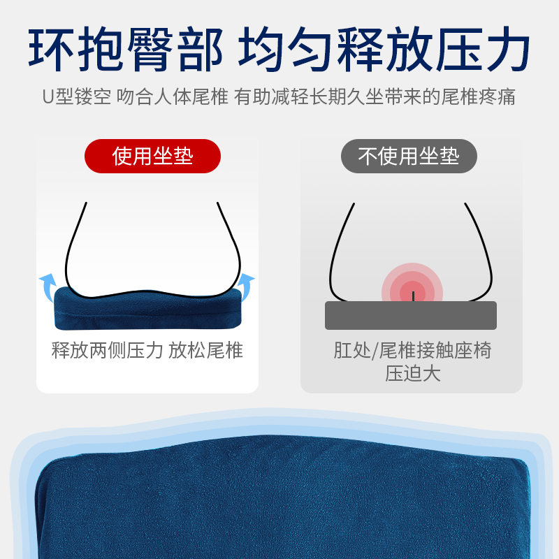 PATEX靠垫坐垫抱枕泰国进口天然乳胶办公室透气美臀垫孕妇坐垫