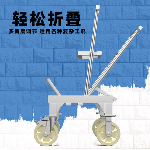 折叠装修登高车带轮神器高承重室内加厚特厚多功能手拉便携小推车 - 图2