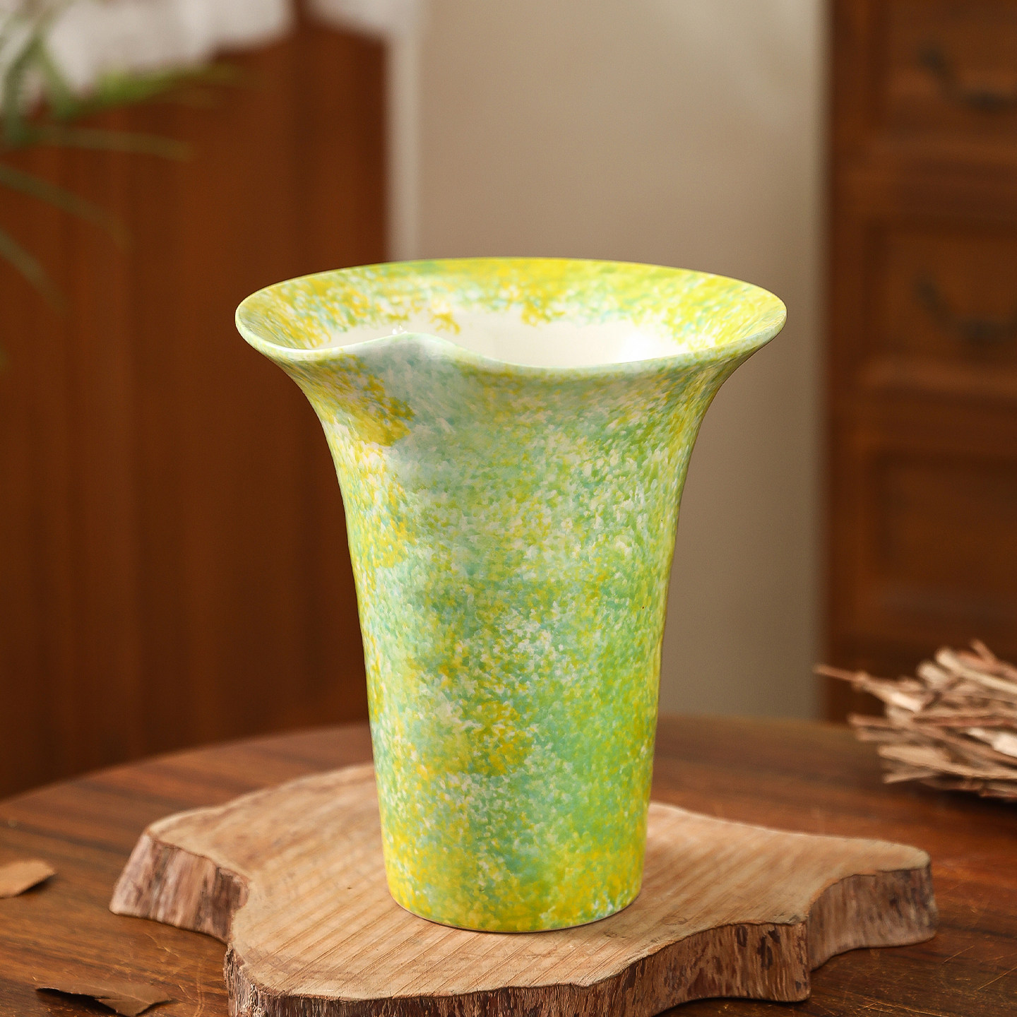 复古禅意陶瓷花盆高档简约荷叶边家用室内装饰摆件蝴蝶兰专用盆栽,淘宝优惠券,粉丝福利购,淘宝优惠卷