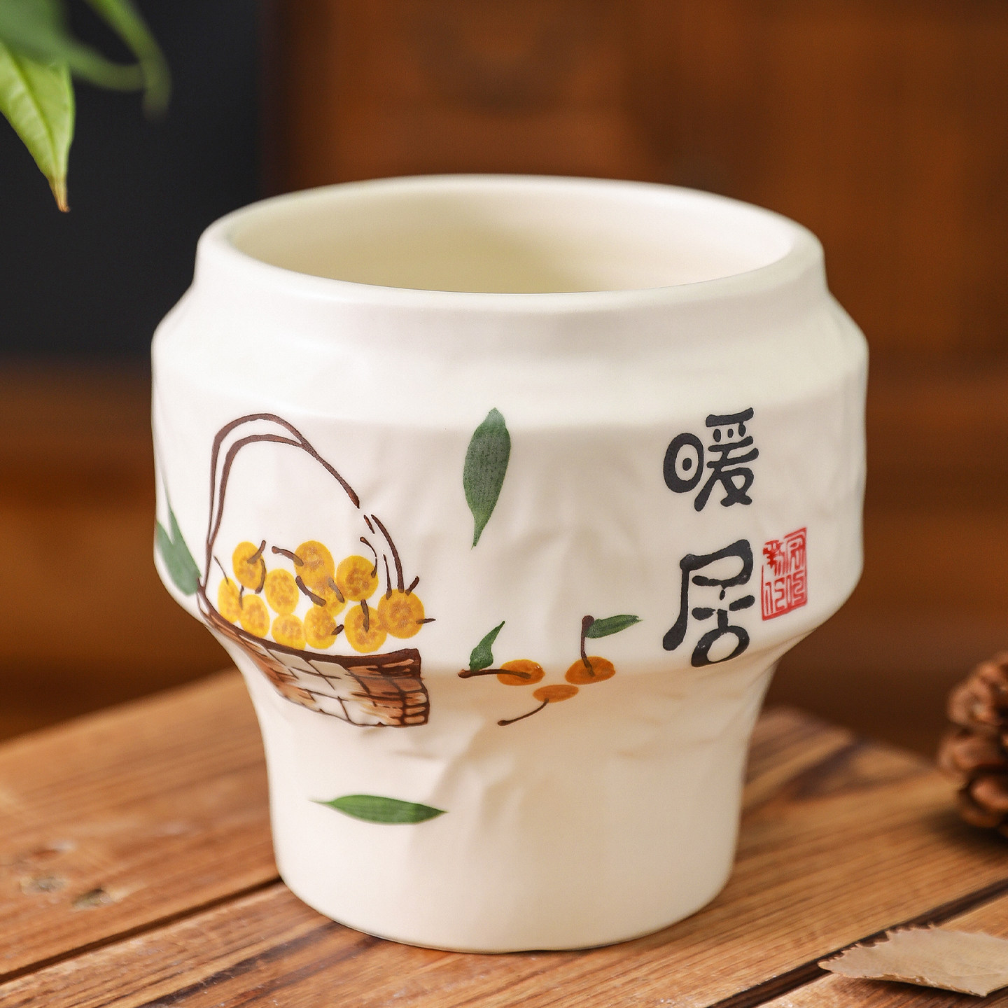 简约陶瓷花盆奶油风手绘暖居轻奢家用桌面蝴蝶兰专用花器绿植盆栽,淘宝优惠券,粉丝福利购,淘宝优惠卷