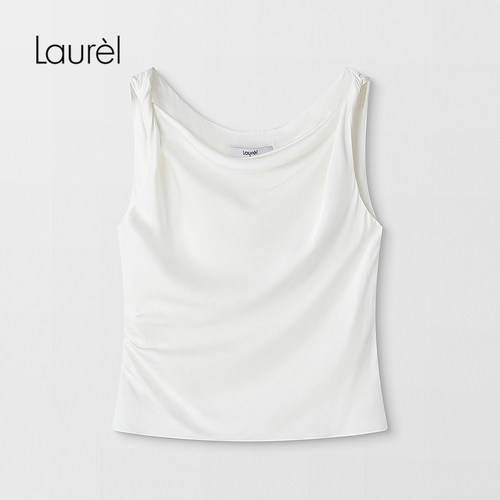 【诺特极简联名】Laurell劳芮真丝背心T恤LWL362B01000 - 图2