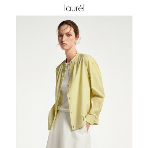 Laurel劳芮新款经典若芽绿户外穿搭弹力圆领外套女LWL352W01800 - 图0