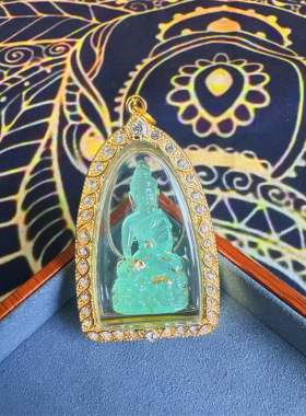 泰信堂 泰国佛牌 龙婆马哈菩提叶寺2566琉璃药师原庙真品泰牌