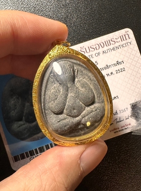 Lp多2521年瓦萨拉康掩面面主播同款佛牌珍宝模版金吊坠壳萨玛空