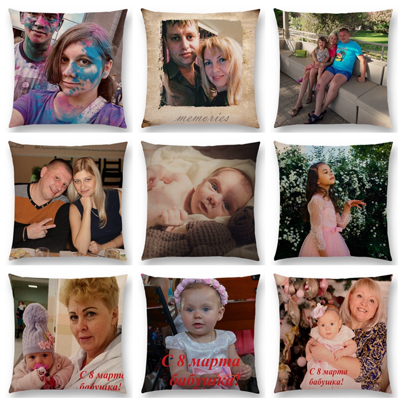 customized pillow inner+cover DIY birthday gift personalized - 图1