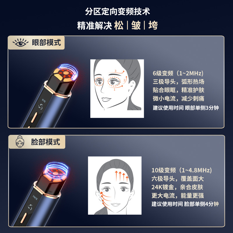 时光之谜嫩肤仪家用射频美容仪器提拉紧致淡纹美眼仪脸部微电流,淘宝优惠券,粉丝福利购,淘宝优惠卷