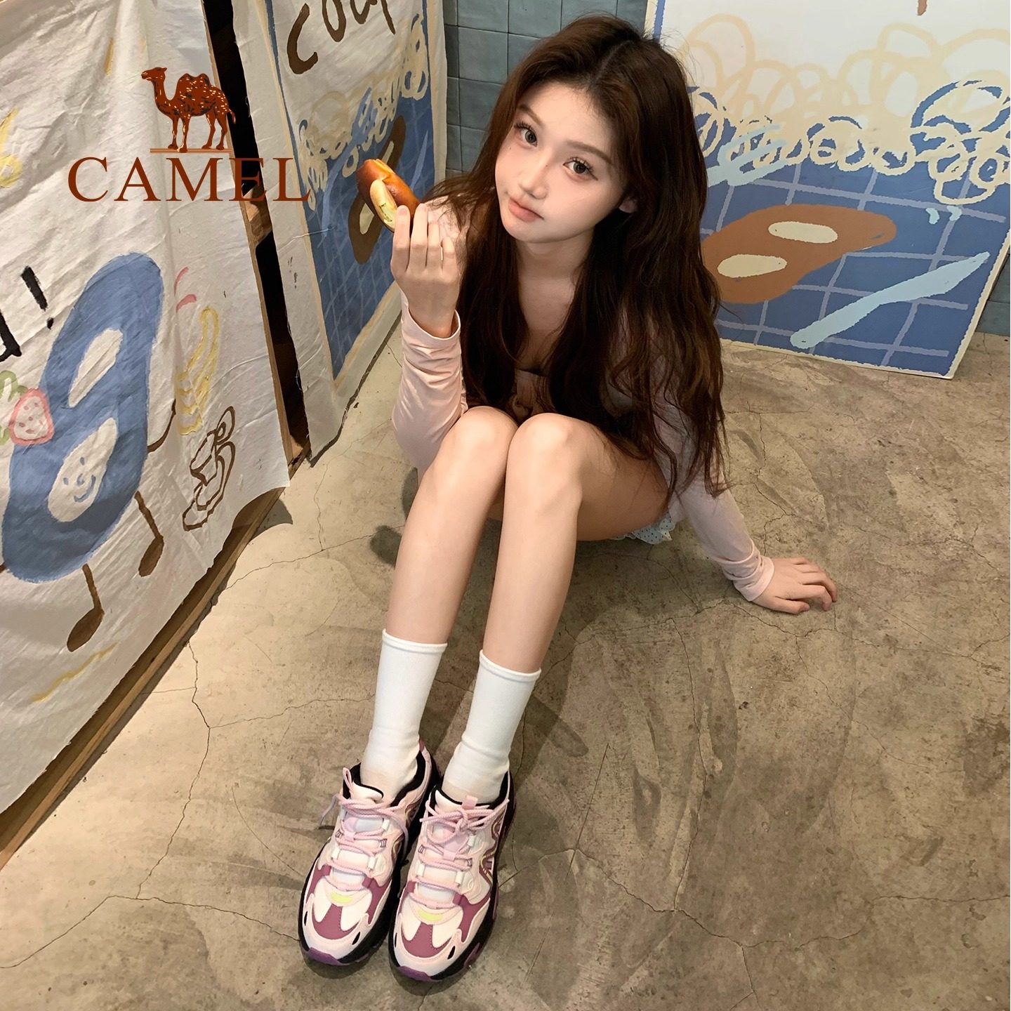 骆驼星野运动鞋女款2026秋季新款透气女鞋厚底增厚老爹鞋户外鞋子,淘宝优惠券,粉丝福利购,淘宝优惠卷