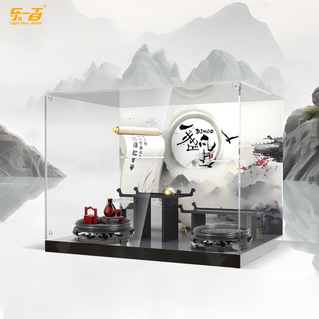Le Yibai suitable for Pop Mart DIMOO One-cup Fengyue series figure storage blind box scene display box