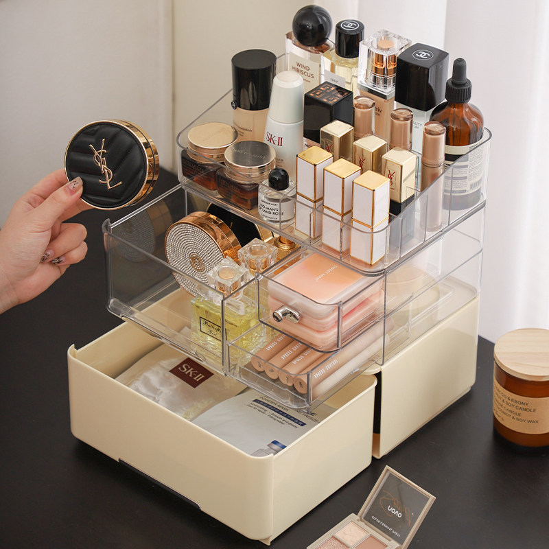 化妆品收纳盒桌面高级感梳妆台护肤品置物架亚克力口红香水化妆箱,淘宝优惠券,粉丝福利购,淘宝优惠卷