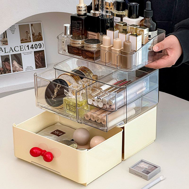 化妆品收纳盒桌面高级感梳妆台护肤品置物架亚克力口红香水化妆箱,淘宝优惠券,粉丝福利购,淘宝优惠卷