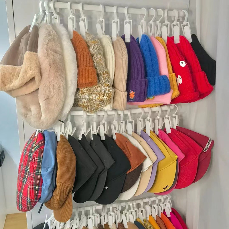 帽子收纳神器挂帽子收纳架子一字型多夹子宿舍挂钩袜架免打孔壁挂,淘宝优惠券,粉丝福利购,淘宝优惠卷