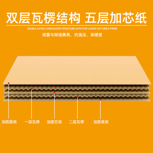 超硬大纸箱子定制长条方形大容量五层特硬牛卡搬家电家具包装盒子 - 图0