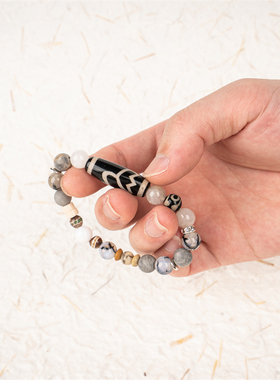 SOLO九眼天珠新中式串珠手链