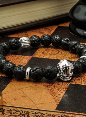 串珠手环蓝砂石黑玛瑙