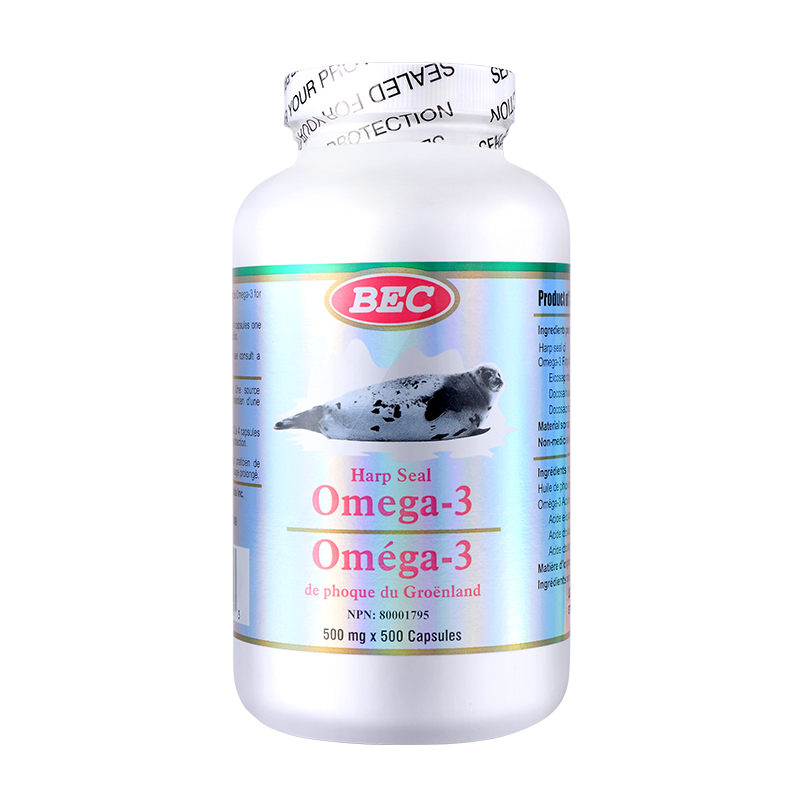 BEC海豹油软胶囊Omega-3欧米伽中老年心脑营养保健品非深海鱼油-图0