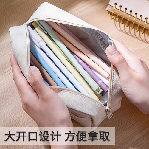 大容量笔袋2025新款设计感小众男女小学生铅笔盒超火简约文具盒袋 - 图0