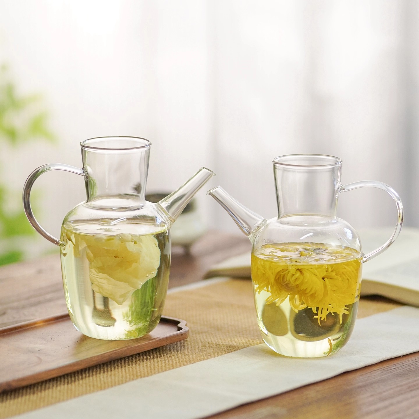 高硼硅公道杯仿宋玻璃茶壶泡绿茶执壶茶具小号泡茶器家用公杯壶 - 图2