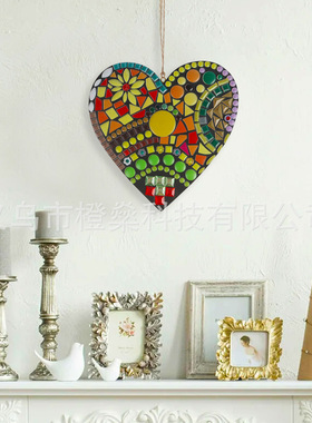 七彩爱心装多彩吊装家居装饰 爱心装户外庭院大花园树脂爱情饰品