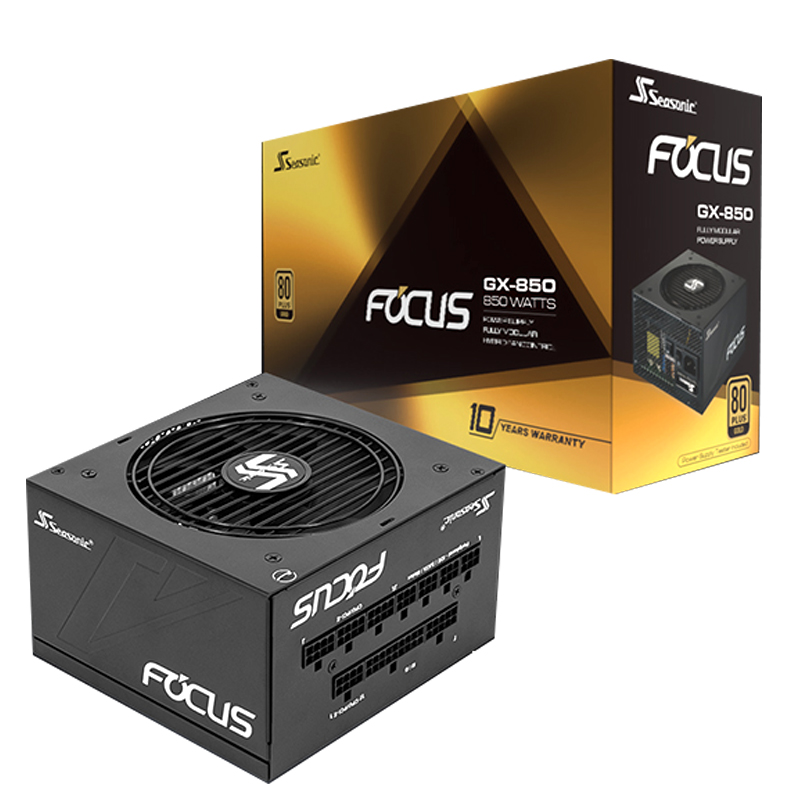 海韵FOCUS GX850W金牌全模组额定850W电源电脑台式机电源1000W-图0