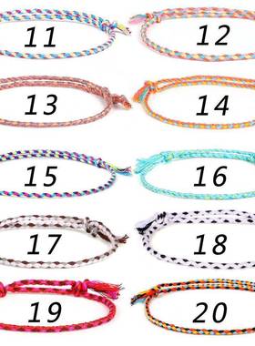 en Handmade Tassel Knots Thread Rope Brlet Ethnic Jewelr0