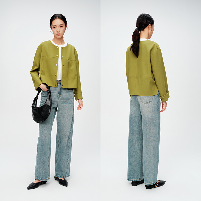 indicia标记小香风短款外套上衣女春秋商场同款女装5C308WT384