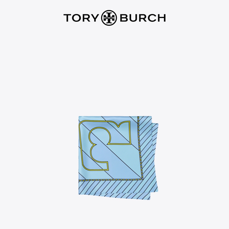 【季末礼遇】TORY BURCH 汤丽柏琦 小号桑蚕丝印花方巾丝巾150853 - 图1