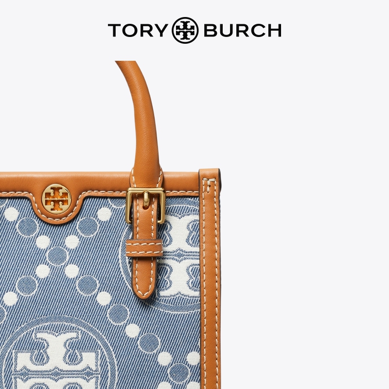 【限时礼遇】TORYBURCH 汤丽柏琦T MONOGRAM迷你丹宁琴谱包159639 - 图2