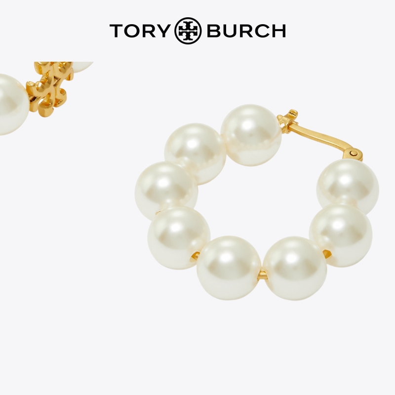 【12期免息】TORY BURCH 汤丽柏琦 KIRA圈形耳环140674 - 图1