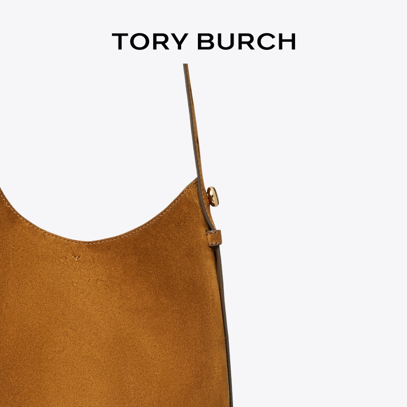 TORY BURCH 汤丽柏琦 ROMY 小号绒面革手提肩背HOBO包女包 178267 - 图2