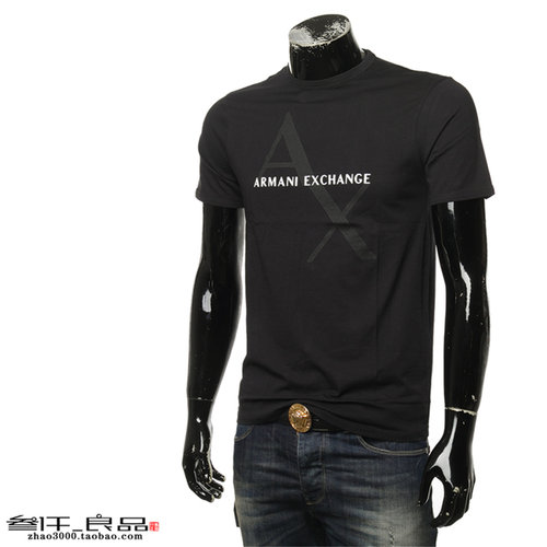 Armani/阿玛尼AX 海外直邮 正品 男士休闲短袖T恤 8NZT76 Z8H4Z - 图0