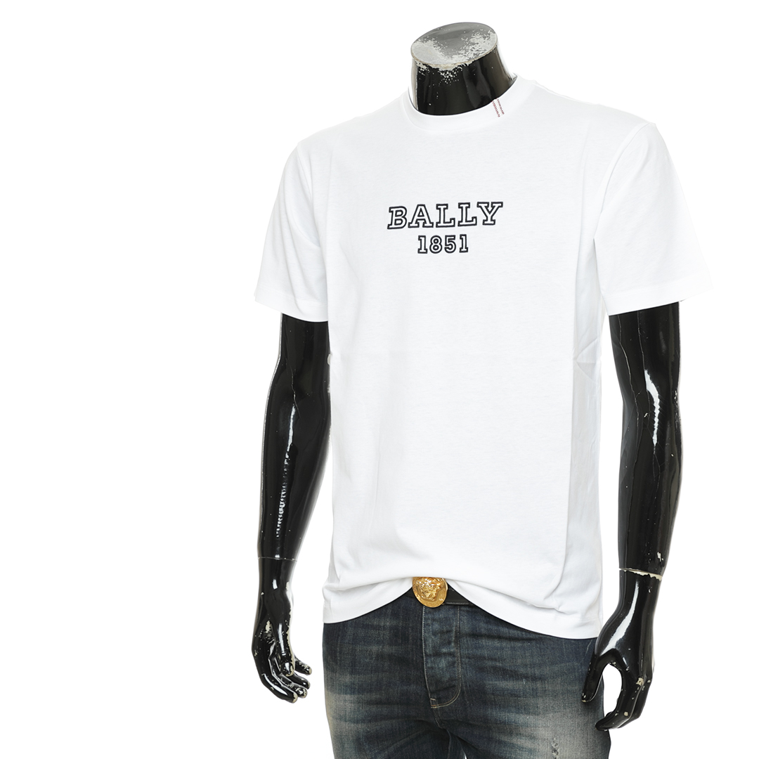 BALLY 巴利 男士刺绣LOGO时尚休闲百搭圆领短袖T恤 MOU00L 7S319 - 图0