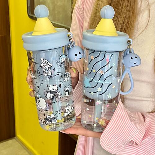 恒度星星tritan水杯女生2026夏季新款高颜值饮水杯吸管杯便捷杯子 - 图3