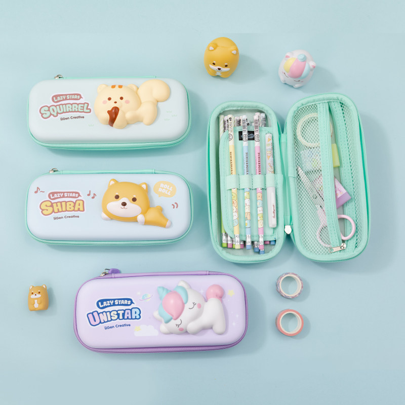 iiGEN一正学生文具儿童创意减压笔盒女小学生可爱大容量 3D多功能日系网红铅笔盒幼儿园文具盒男生笔袋,淘宝优惠券,粉丝福利购,淘宝优惠卷