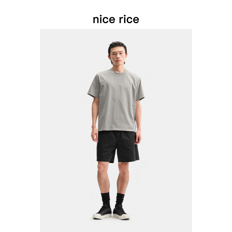 nice rice好饭 夏季简约斜插袋宽松直筒男士工装休闲短裤NHX11051,淘宝优惠券,粉丝福利购,淘宝优惠卷