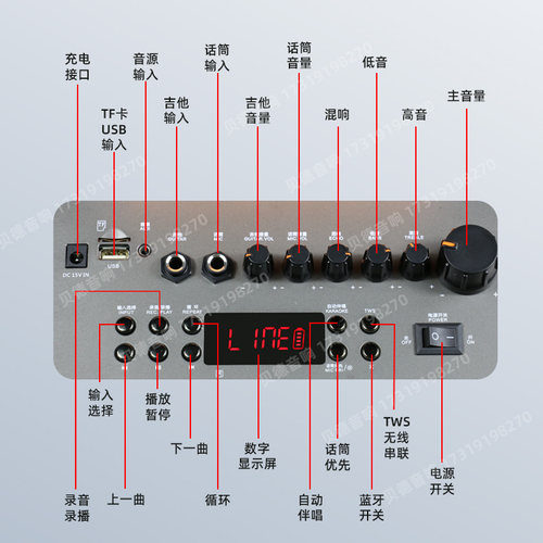 贝德超群15寸户外广场舞大功率K歌音响无线话筒蓝牙便携拉杆音箱 - 图1