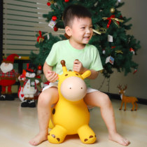 Net Red Child Inflatable Little Deer Animal Biking Riding A Toy Jumping Horse Jumping Deer Baby Riding Anti-Fall Trojan Horse