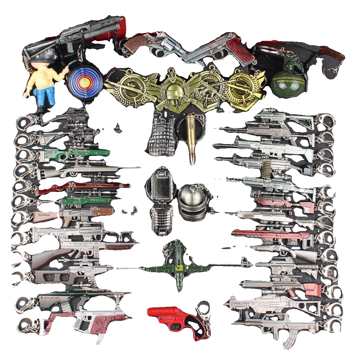 绝地求生钥匙链吃鸡挂件吃鸡钥匙扣模型全套和平精英钥匙链98K钥匙扣绝地求生模