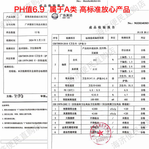 海济德家复艳卫生巾官方正品日夜用超薄棉柔负离子姨妈巾整箱包邮 - 图2