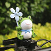 Cute Little Frog Windmill Bamboo Dragonfly Battery Bicycle Car Electric Motorcycle Decoration Gift for Best Friend