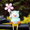 Creative cute little duck windmill bamboo dragonfly battery car electric motorcycle decoration gift for best friend