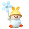 Creative cute little duck windmill bamboo dragonfly battery car electric motorcycle decoration gift for best friend