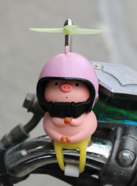 小猪摩托平衡送男女生车载摆件